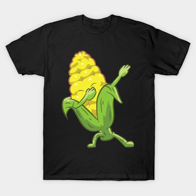 Dabbing Corn Cute Dancing Corn Gift For Corn Farmer T-Shirt by EQDesigns